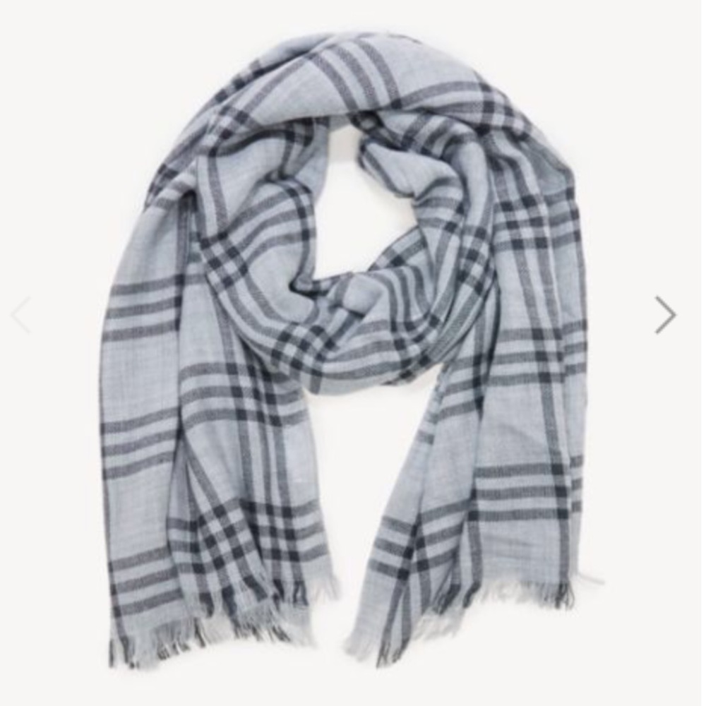 Sole Society Lightweight Plaid Scarf